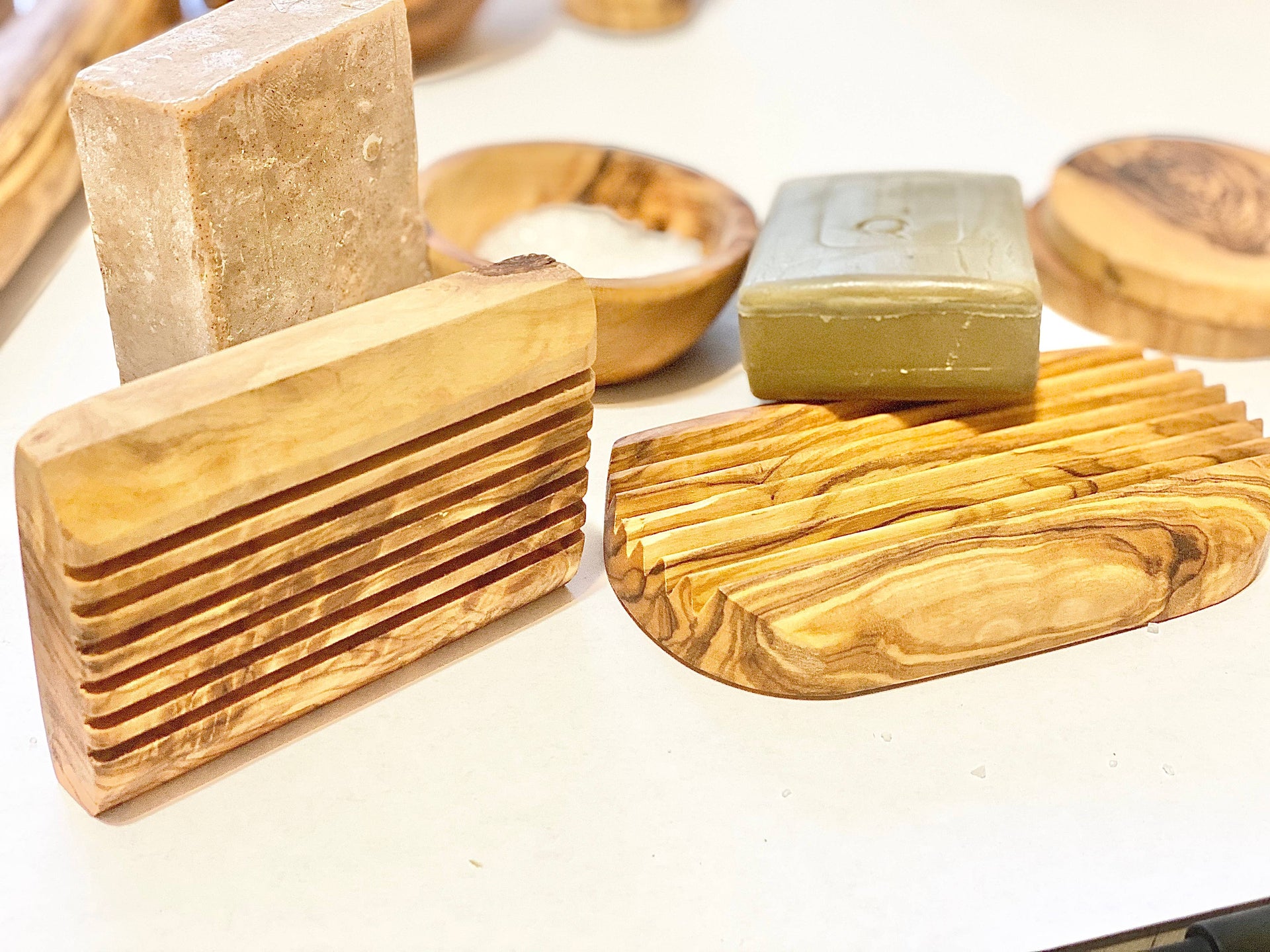 Olive Wood Soap Dish rectangle or Oval