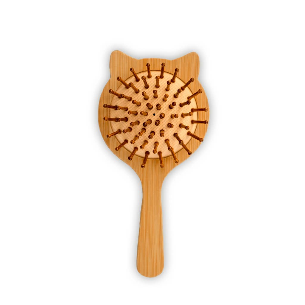 Kitten shape bamboo hair brush