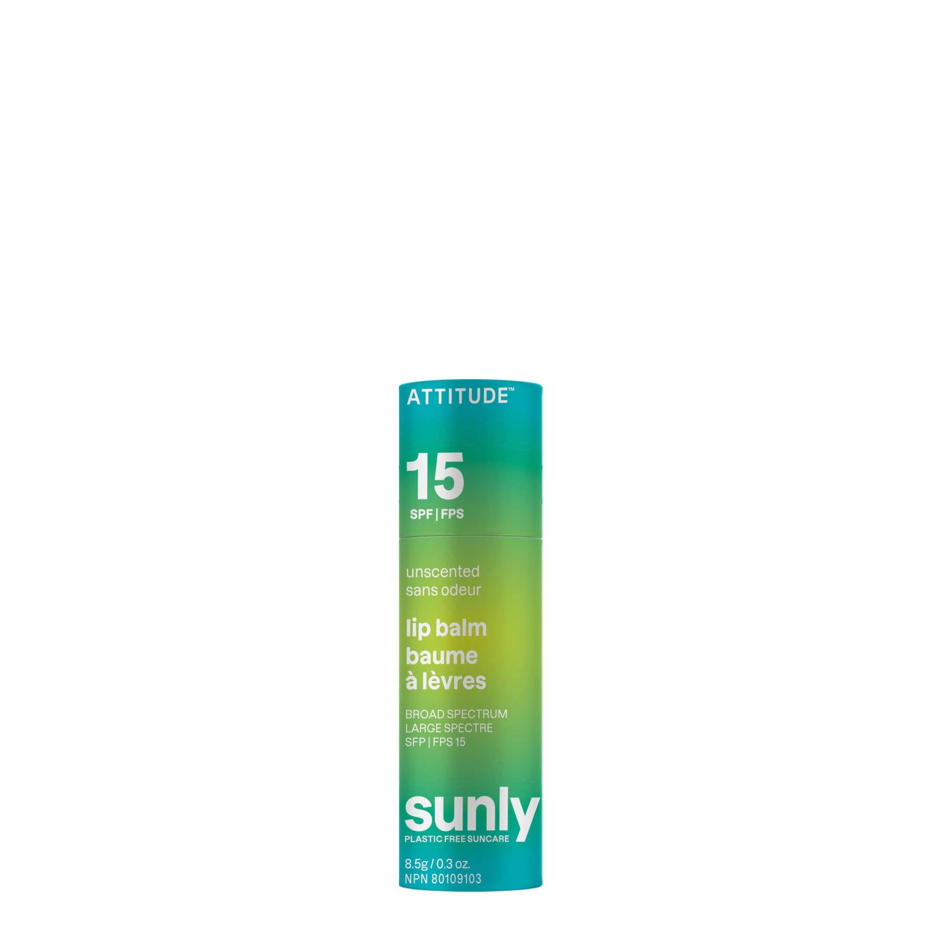 ATTITUDE - Sunly - Lip Balm - Tinted - Unscented - 15 SPF - 8.5 g