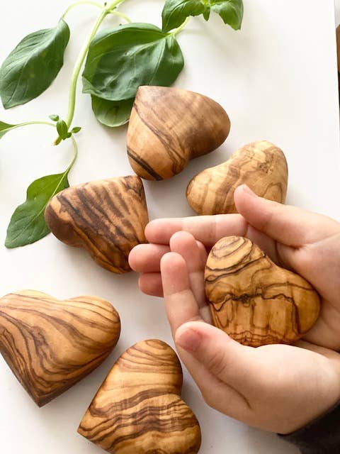 Natural OliveWood - Olive Wood Mini Hearts
