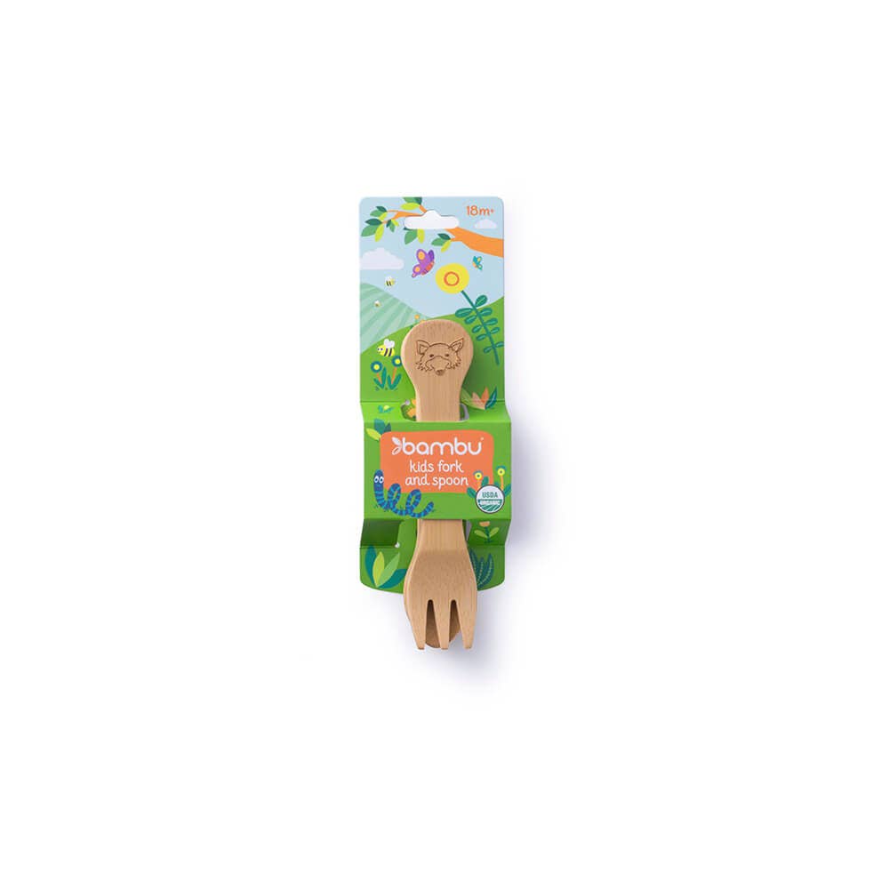 Kids Fork and Spoon - Bamboo