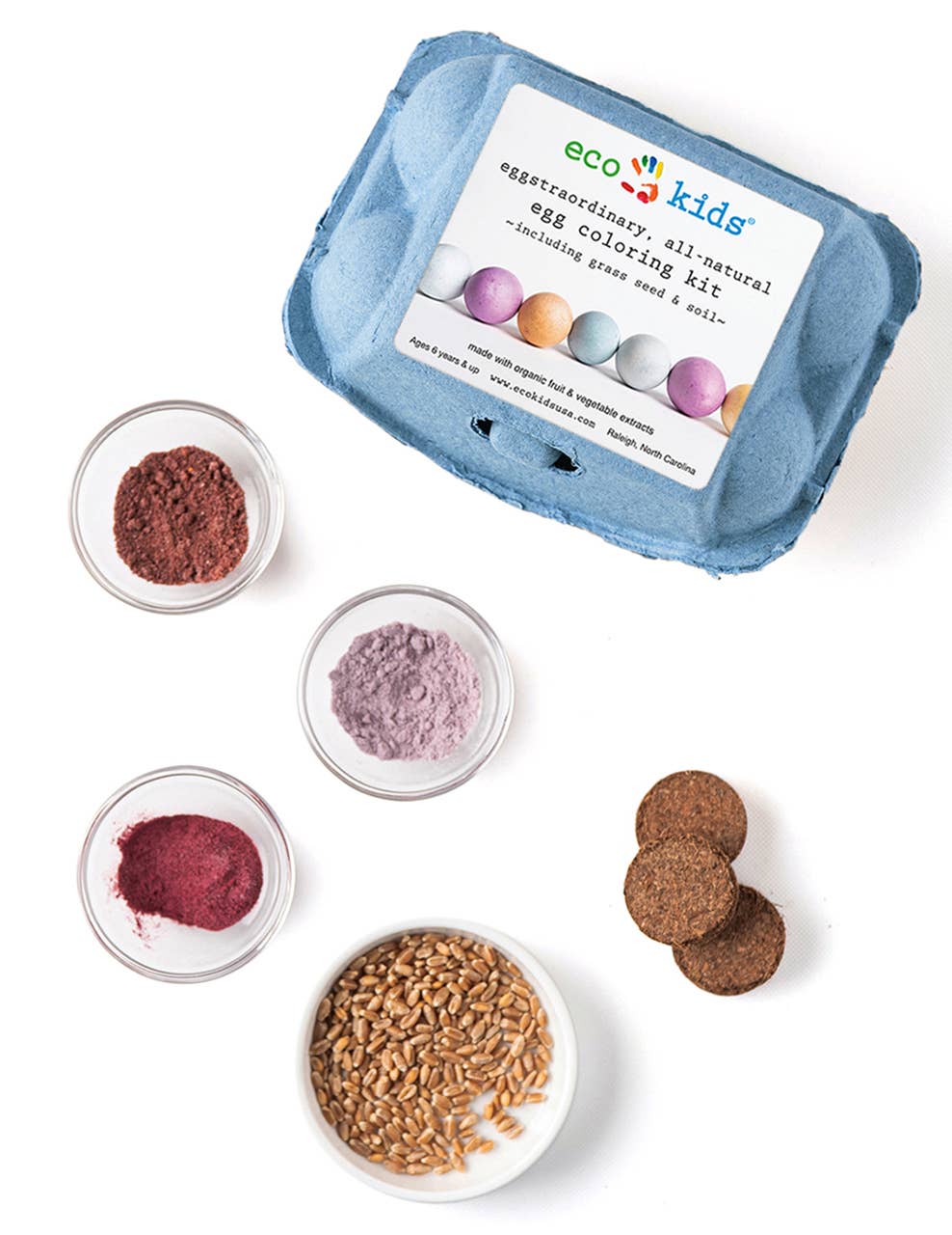 eco-kids - Egg coloring & grass growing kit - case