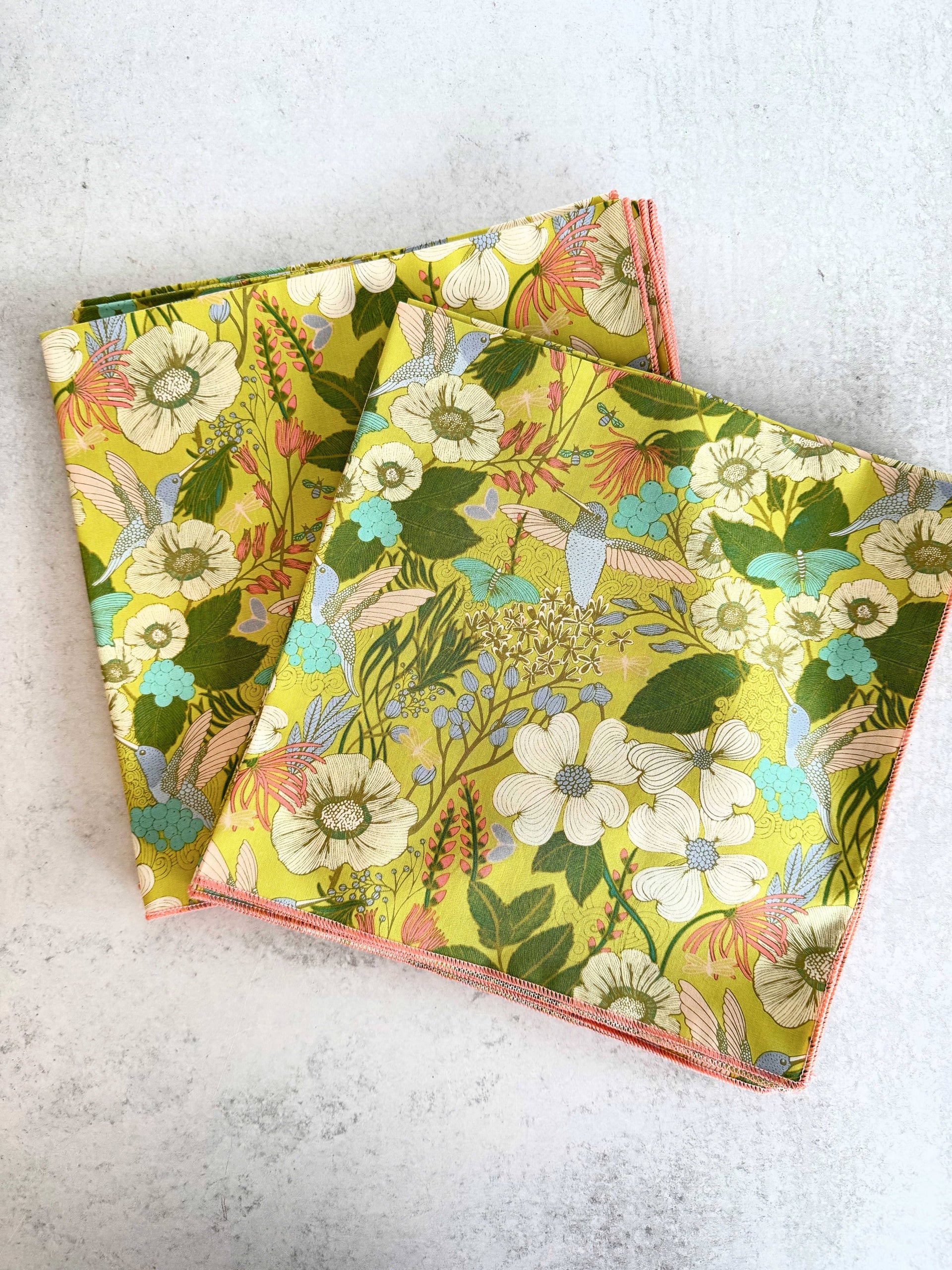 Dot and Army - Hummingbird Cloth Napkins, set of four