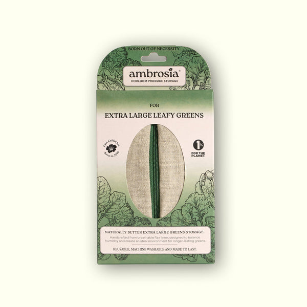 Ambrosia Bag - XL Leafy Greens Bag | Reusable Linen Produce Storage