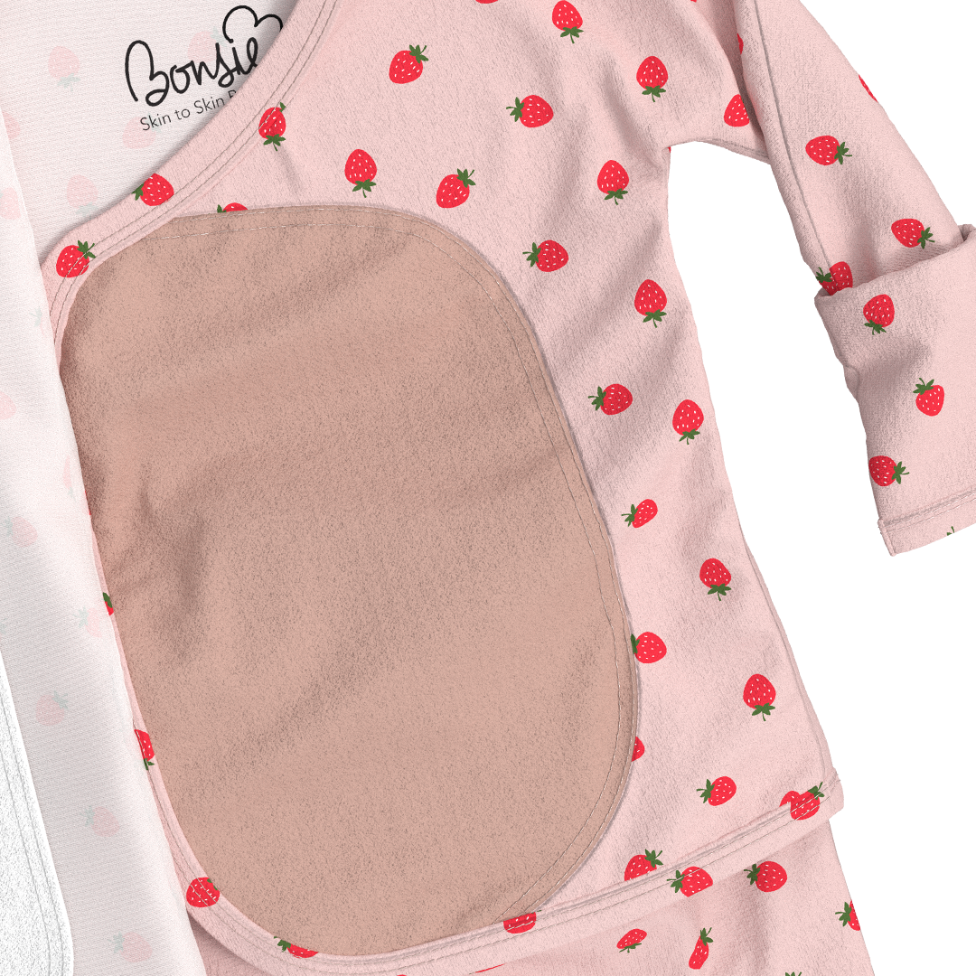 Bonsie Skin to Skin Babywear - Footie - Strawberries