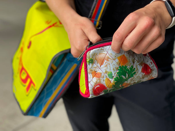 Women of the Cloud Forest - Upcycled Rice Sack Mini Pouch