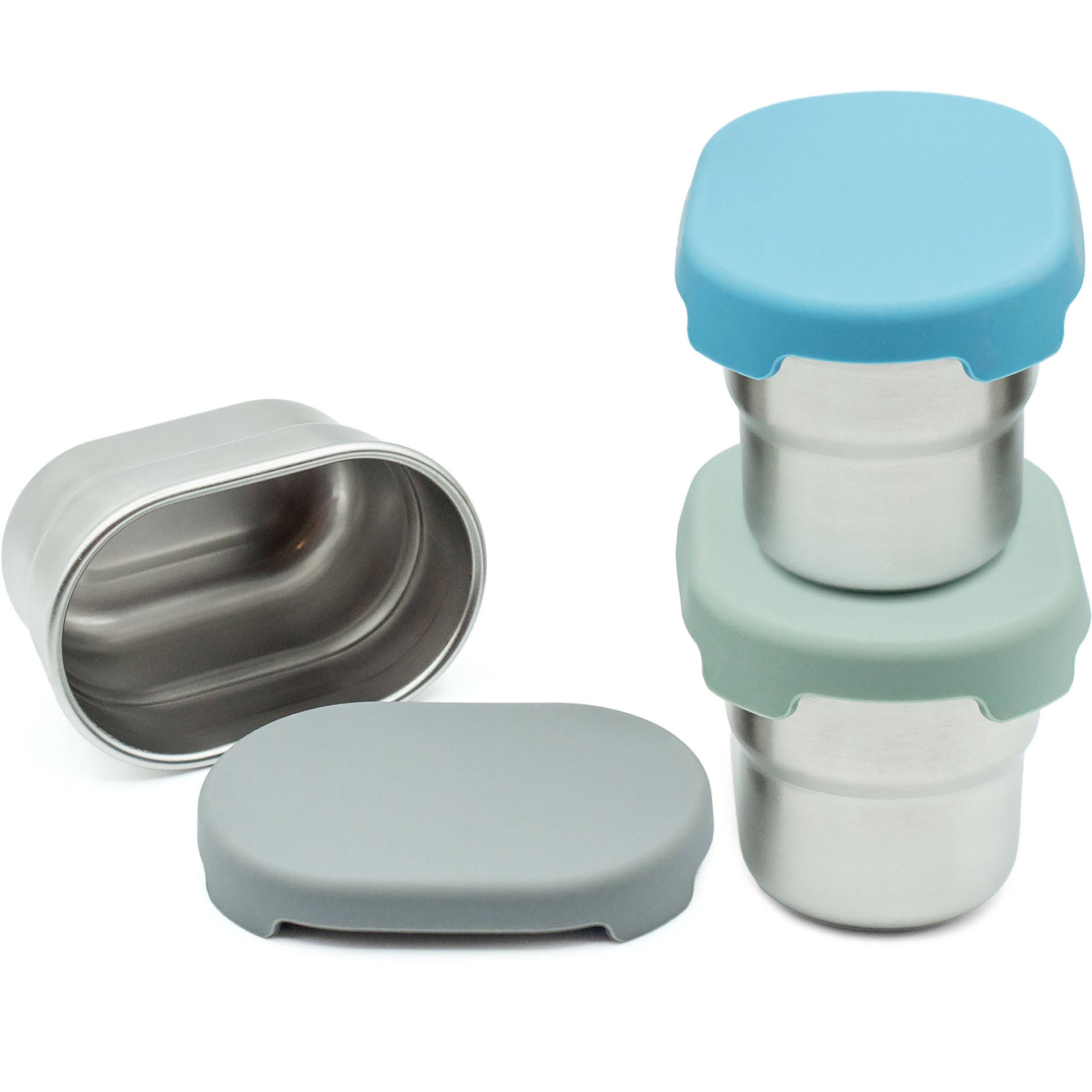 WeeSprout - Stainless Steel Dip Containers – 2.7 oz, Set of 3