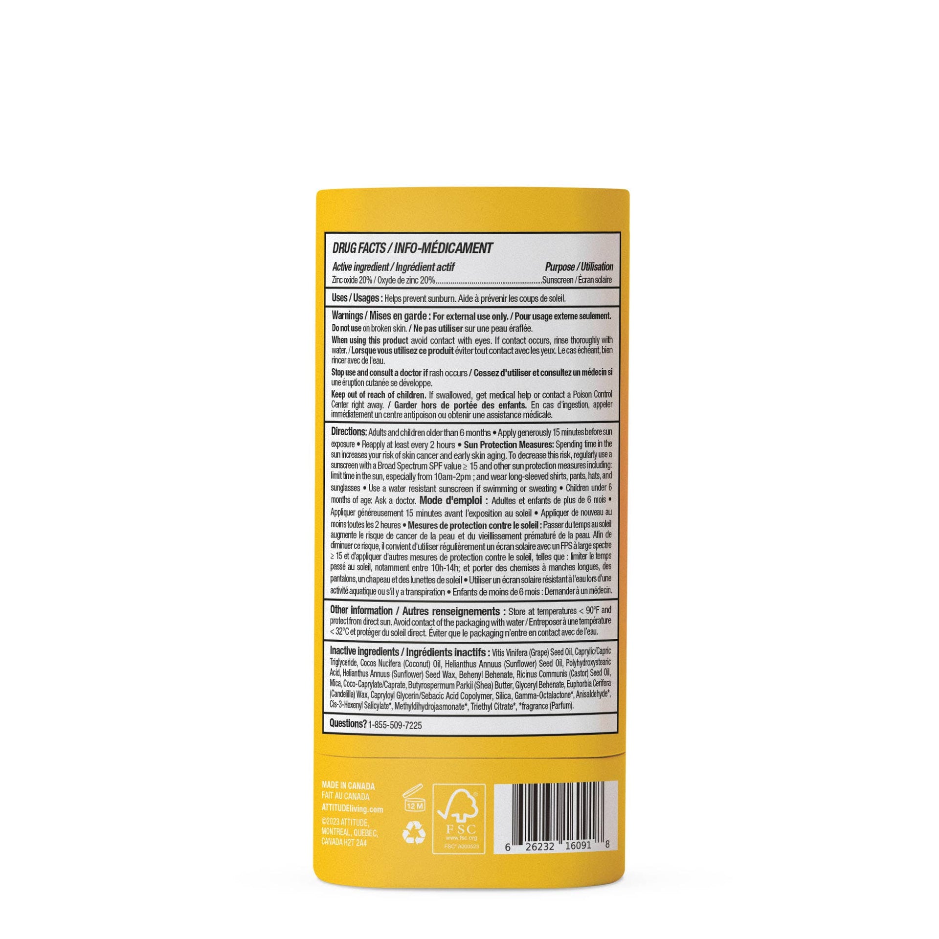 ATTITUDE - Sunly - Sunscreen - Tropical - 30 SPF - 60 g