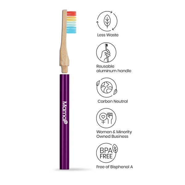 MamaP - Revolve Aluminum Toothbrush + 1 Replaceable Head
