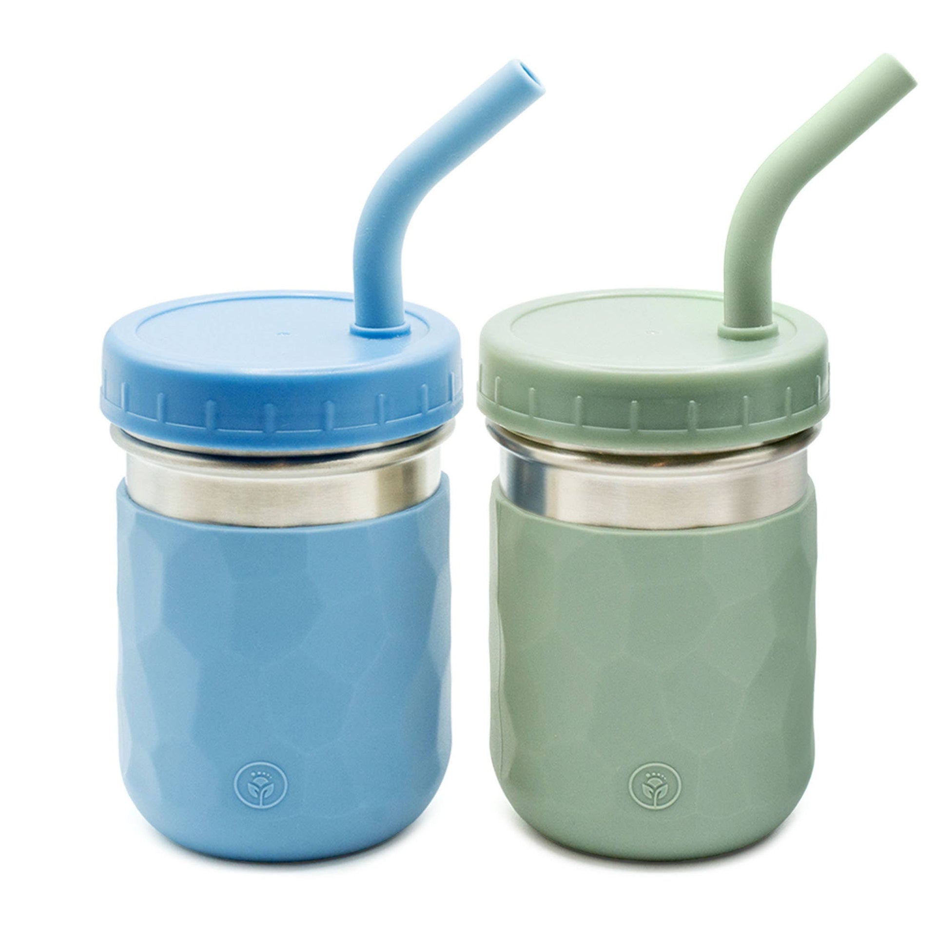 WeeSprout - 3-in-1 Stainless Steel Kids Cups – 8 oz, Set of 2
