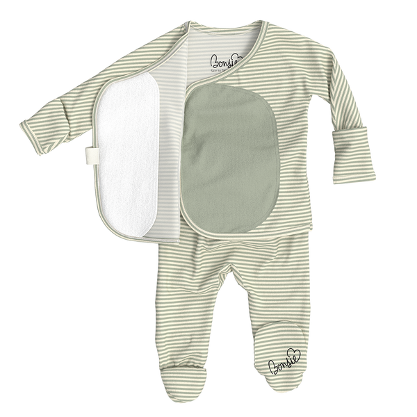 Bonsie Skin to Skin Babywear - Footie - Mint Twist