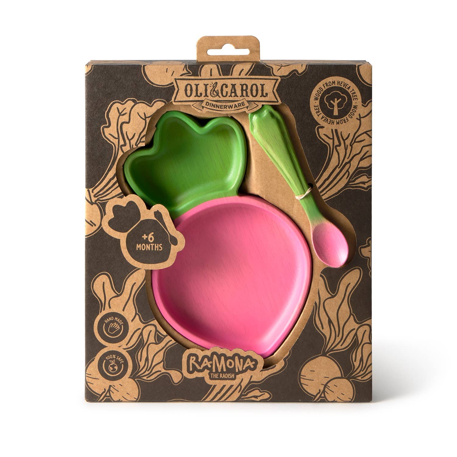 Oli & Carol - Ramona the Radish Plate & Spoon Set