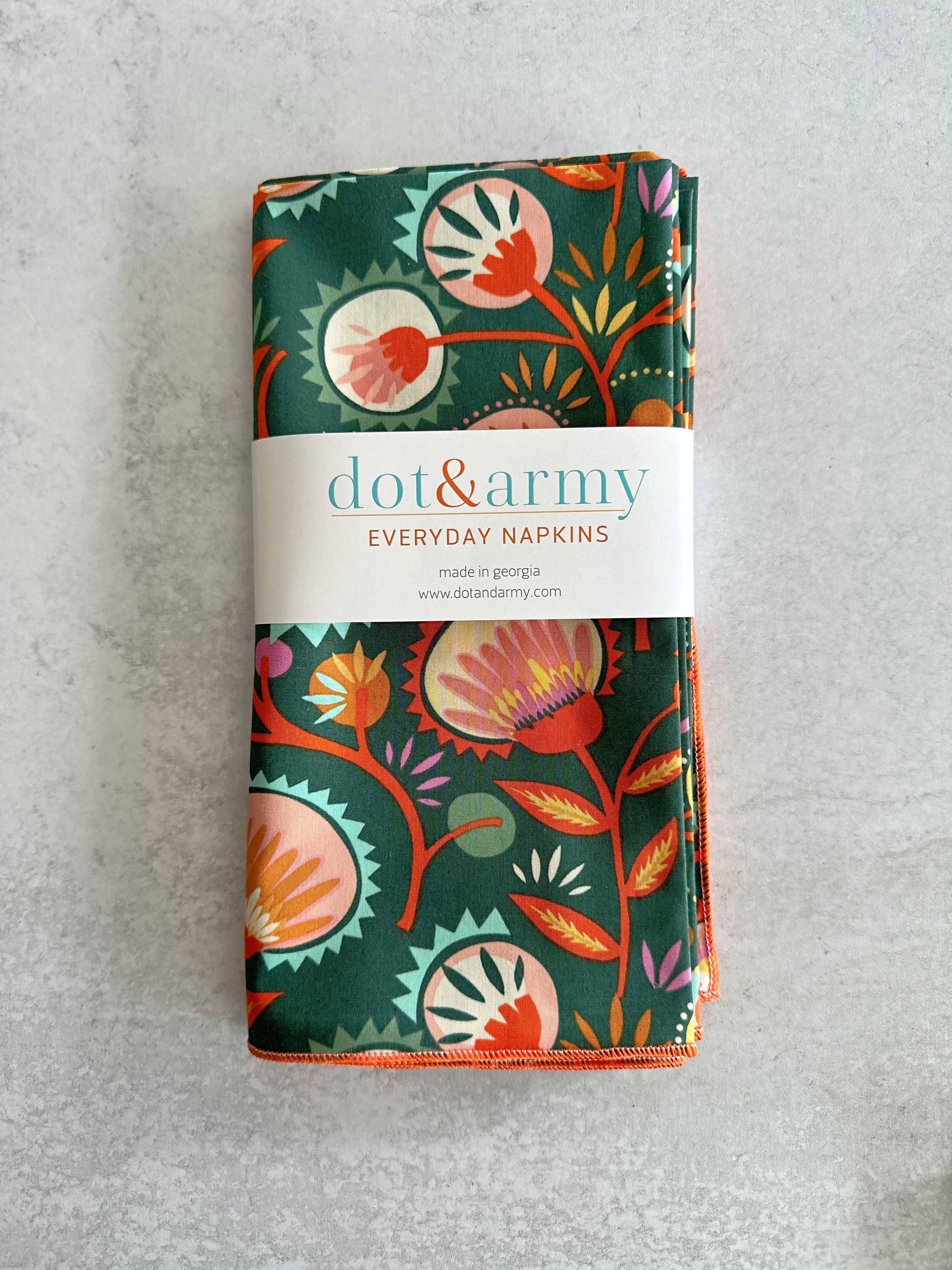 Dot and Army - Desert Bloom Cloth Napkins, set of 4