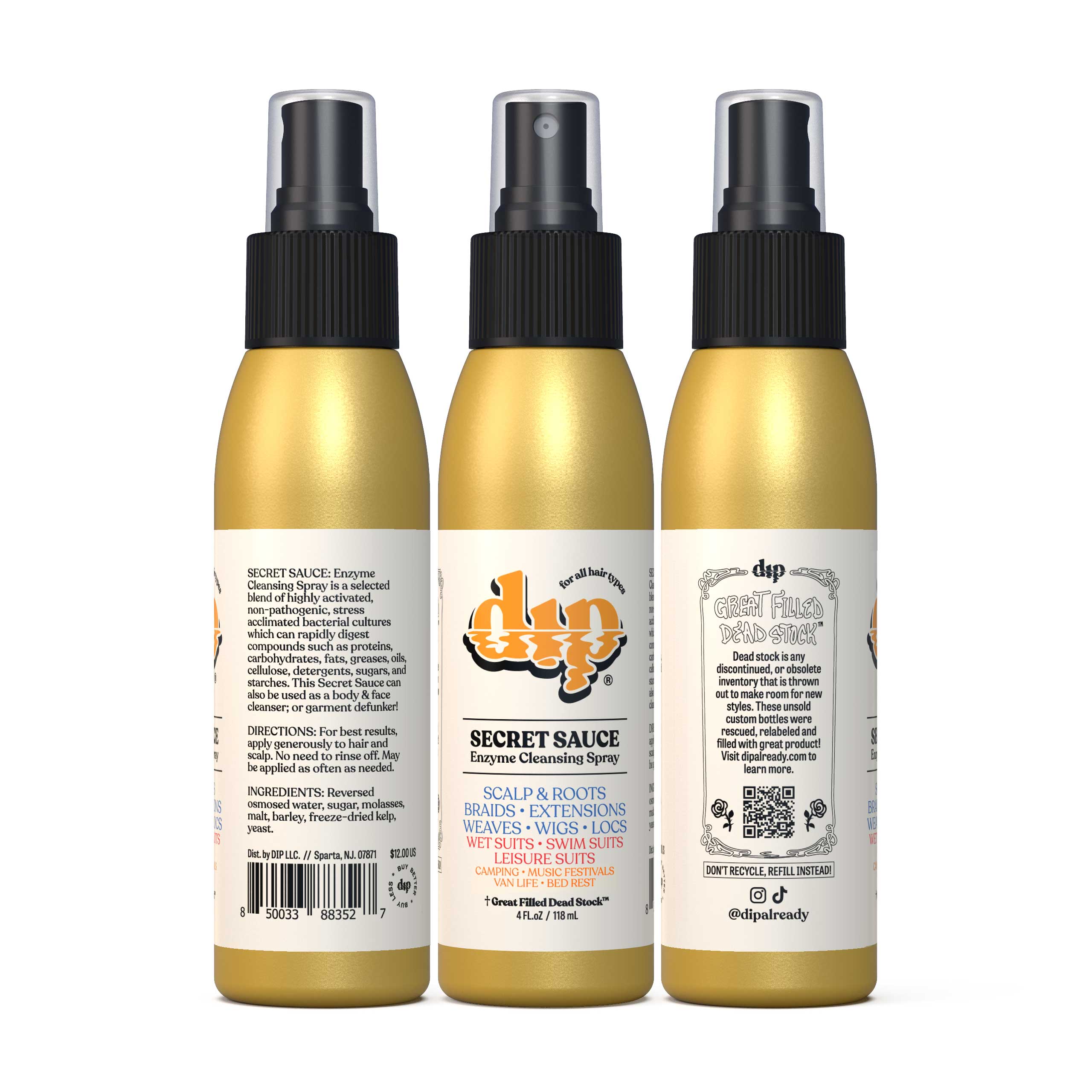 NEW Dip's Secret Sauce Enzyme Spray: 4 oz