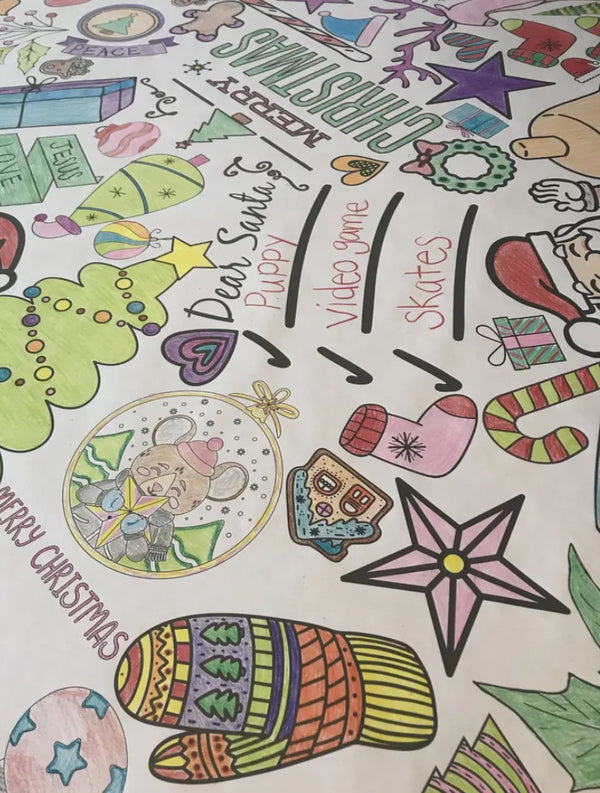 Coloring Tablecloths - Easter Thanksgiving, Christmas, Birthday, Affirmations