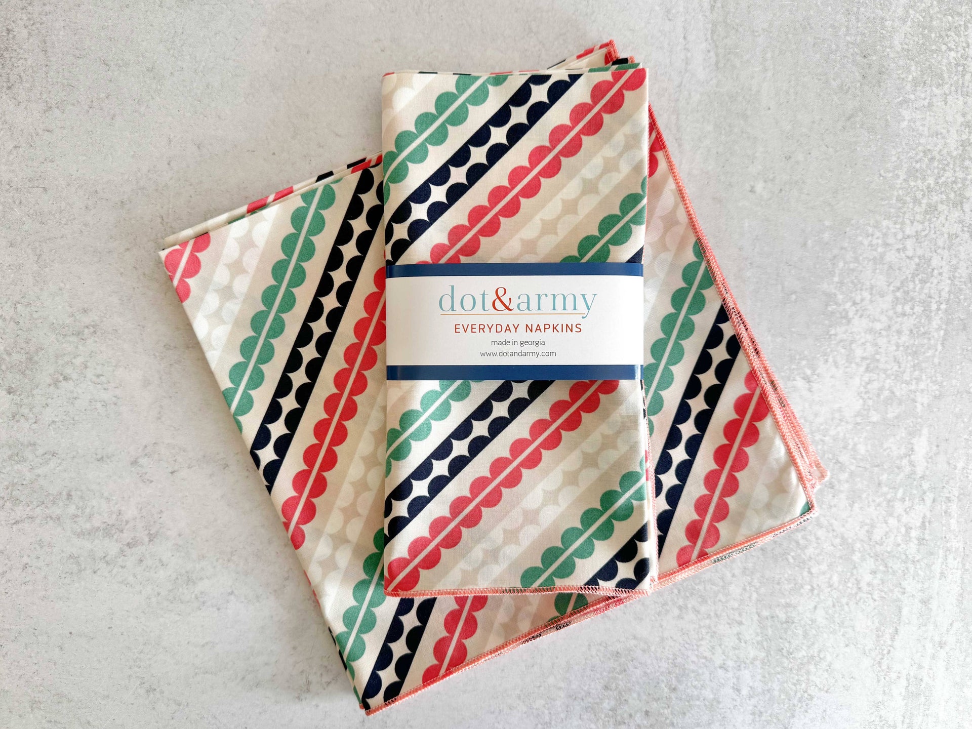 Dot and Army - Matilda Cloth Napkins, set of four