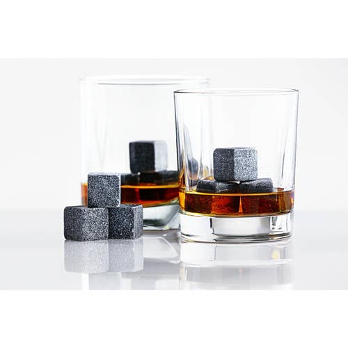 Whiskey Stones and Stainless Steel Straw Set