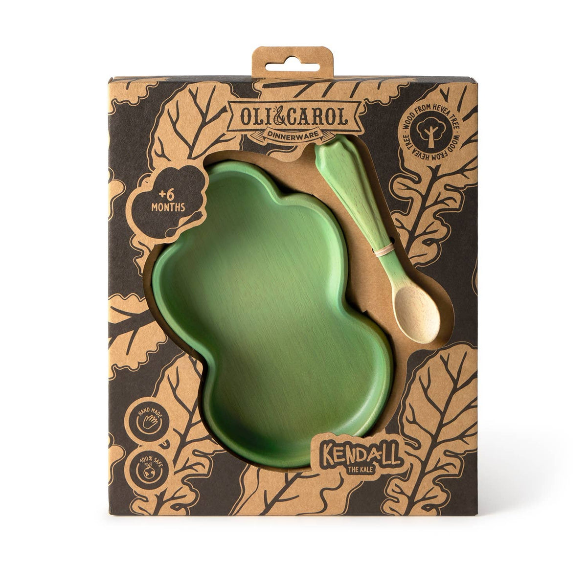 Oli & Carol - Kendall the Kale Plate & Spoon Set