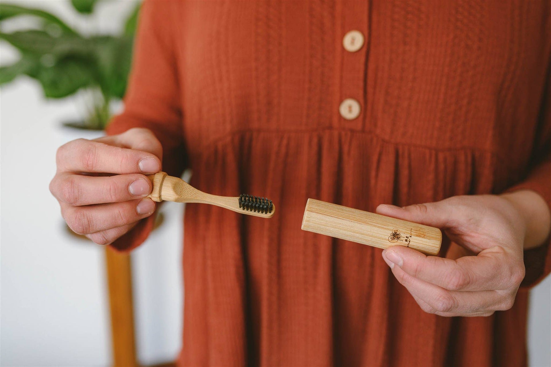 Bamboo Travel Toothbrush with Replaceable Head