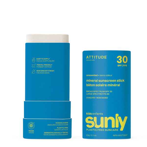 ATTITUDE - Sunly - Sunscreen Kids - Unscented - 30 SPF - 60 g