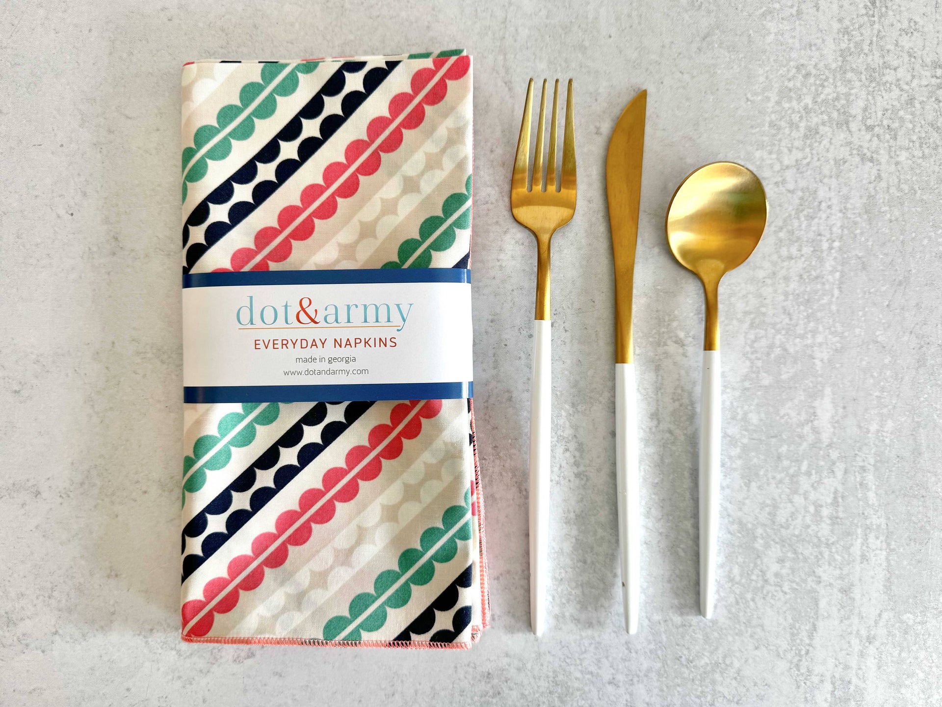 Dot and Army - Matilda Cloth Napkins, set of four