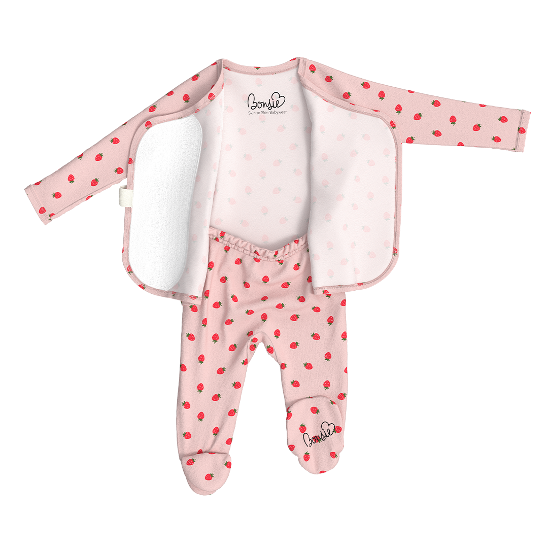 Bonsie Skin to Skin Babywear - Footie - Strawberries