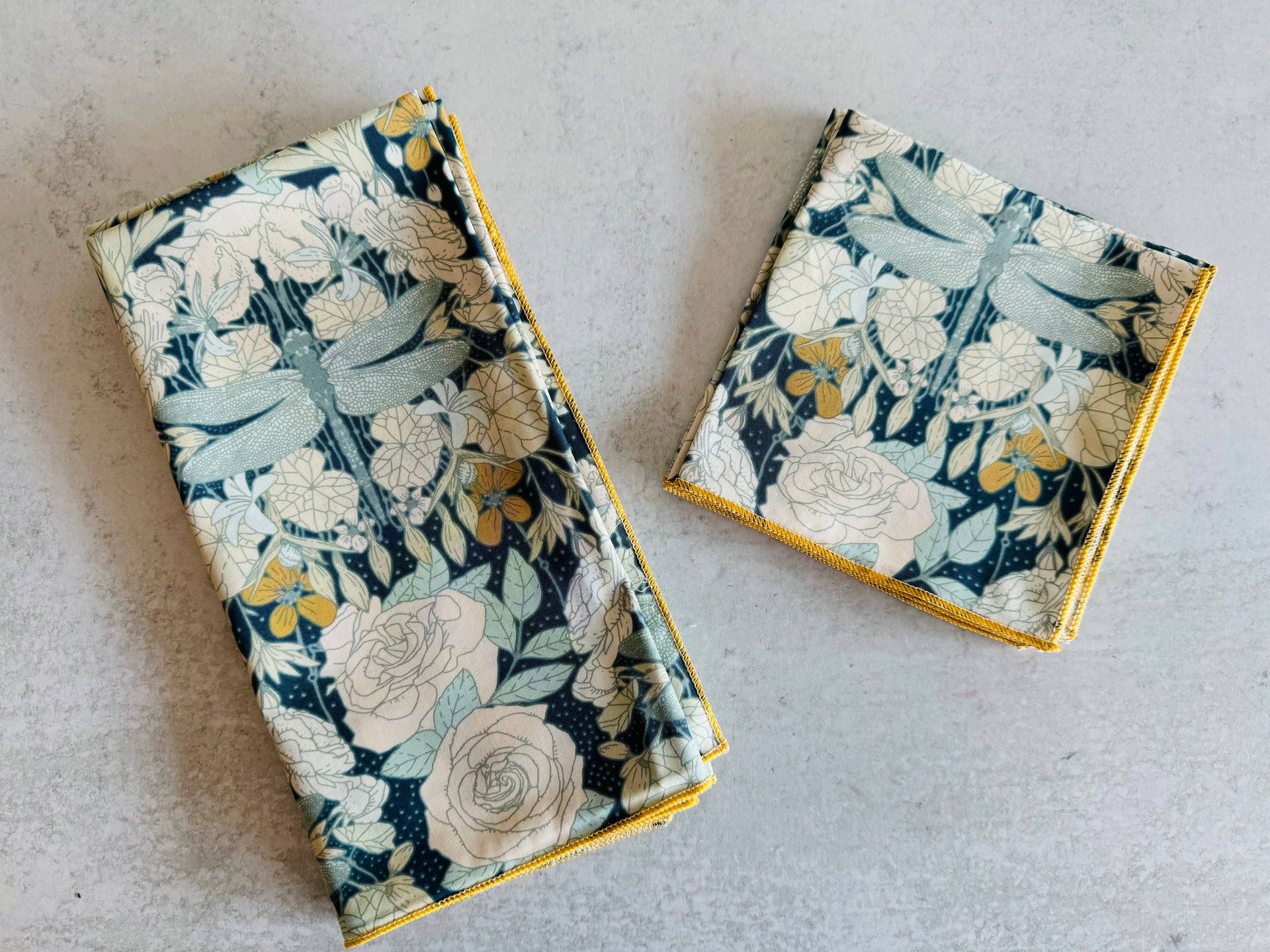 Dot and Army - Dragonflies at Twilight Cloth Napkins, set of four