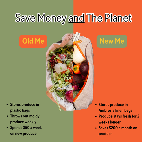 Ambrosia Bag - The Vegetable Bag – Reusable Linen Produce Bag