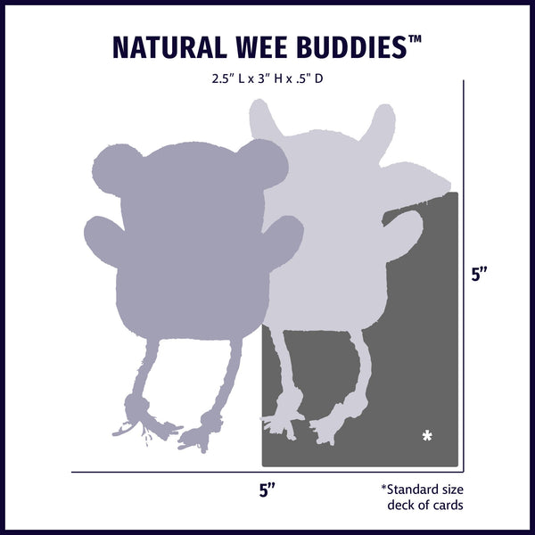 HuggleGroup - Natural Leather Wee Buddies Duck & Bunny Dog Toys (2pk)