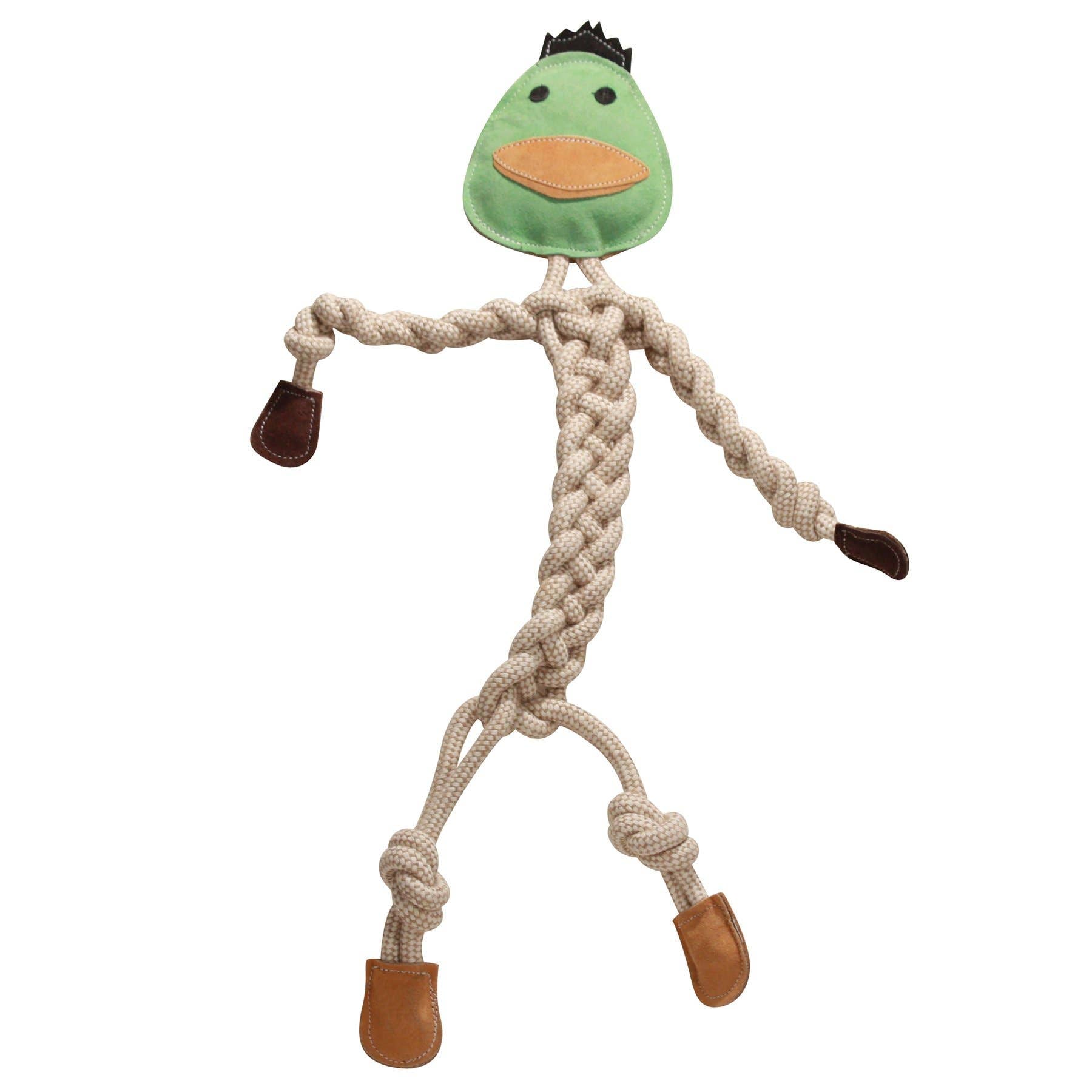 HuggleGroup - Dilly Duck Natural Rope Knottie®, Large (9mm d.) Dog Toy