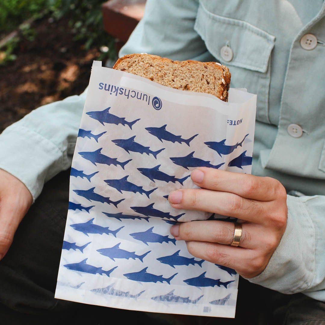 Lunchskins - Recyclable Sandwich Bags 50ct – Shark Print