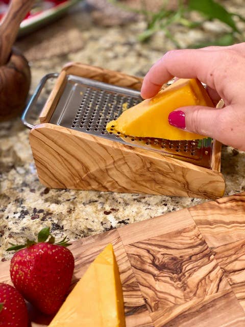 Natural Olive Wood Cheese Grater