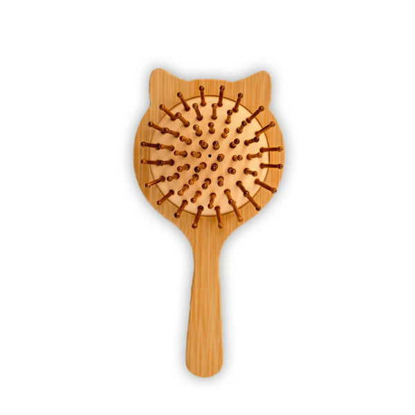Kitten shape bamboo hair brush