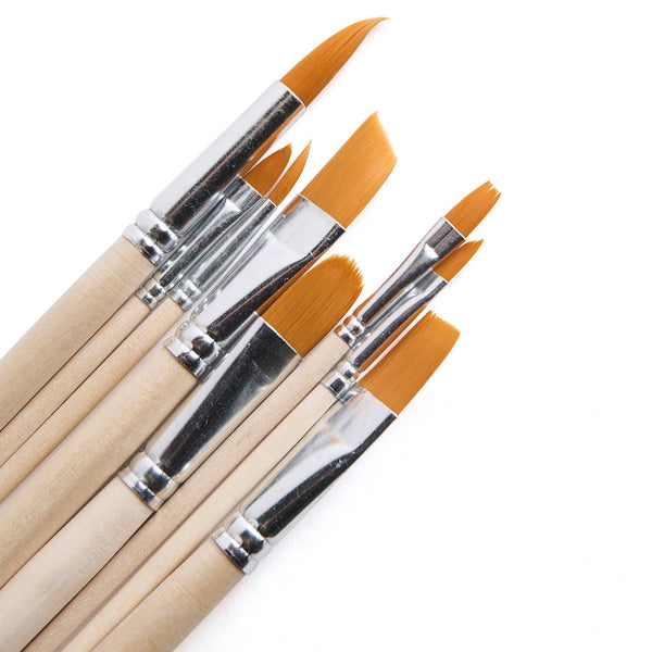 Paintbrush Set - Nylon Filament in Canvas Bag - 8 Assorted