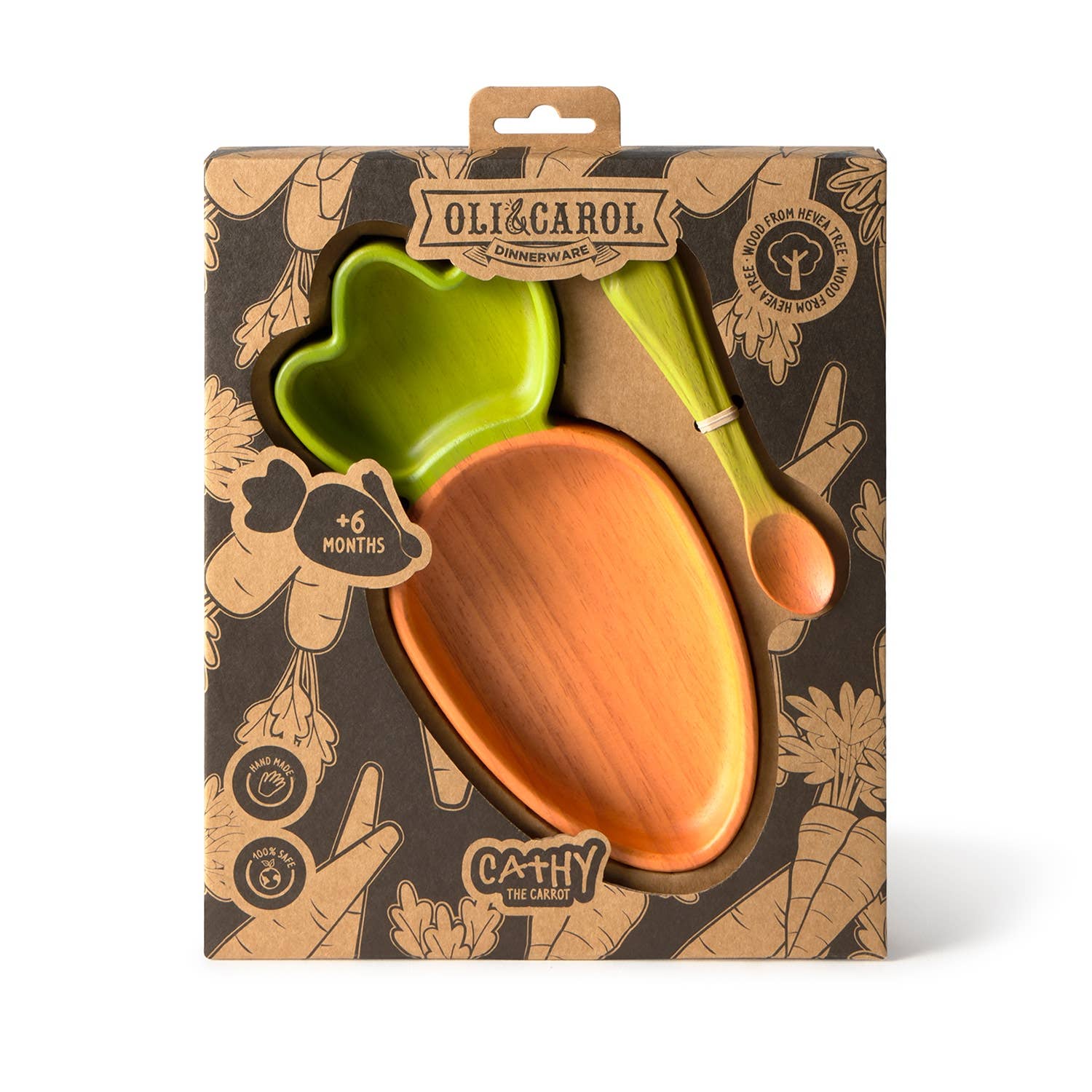 Oli & Carol - Cathy the Carrot Plate & Spoon Set