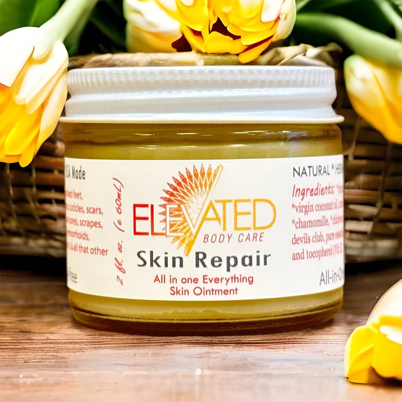 Taylor's Naturals - ELEVATED - Skin Repair / All Purpose Skin Aid (2oz glass jar