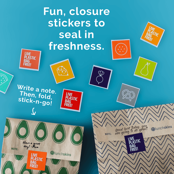 Lunchskins - Compostable XL Sandwich Bags Chevron 50 Count