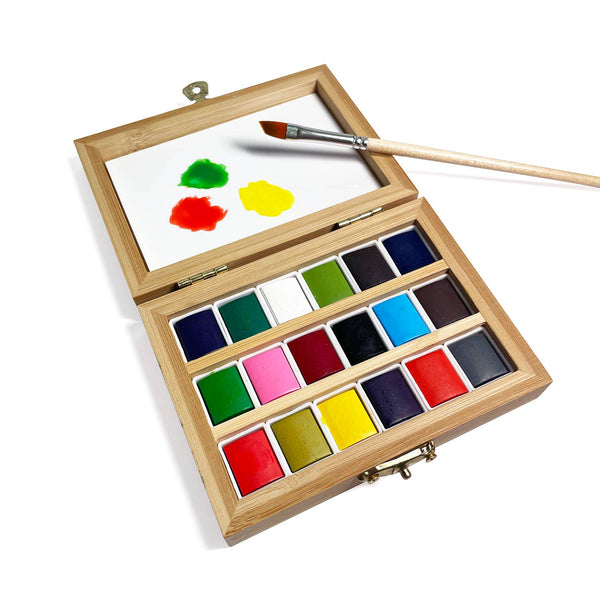 Watercolors - Bamboo Box