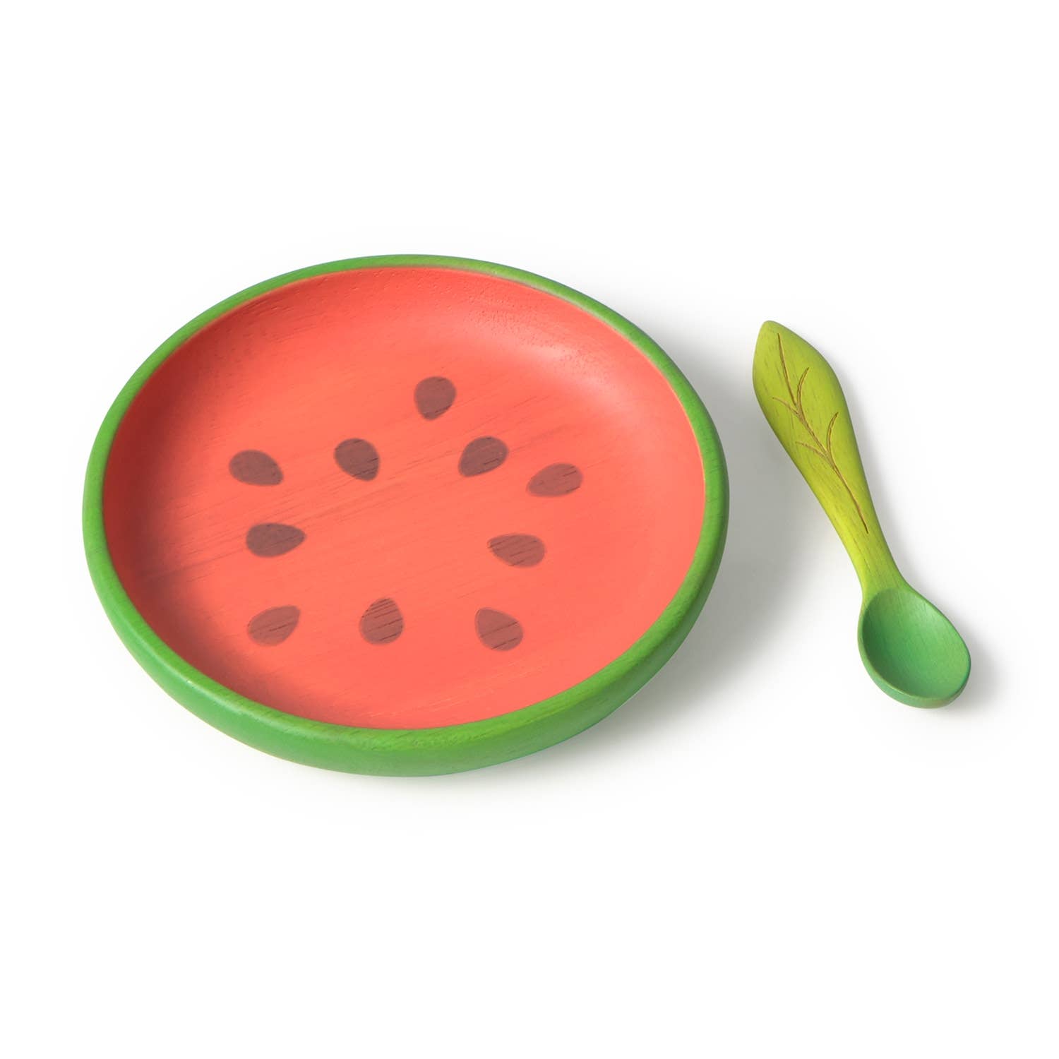 Oli & Carol - Wally the Watermelon Plate & Spoon Set