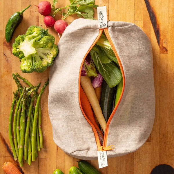 Ambrosia Bag - The Vegetable Bag – Reusable Linen Produce Bag