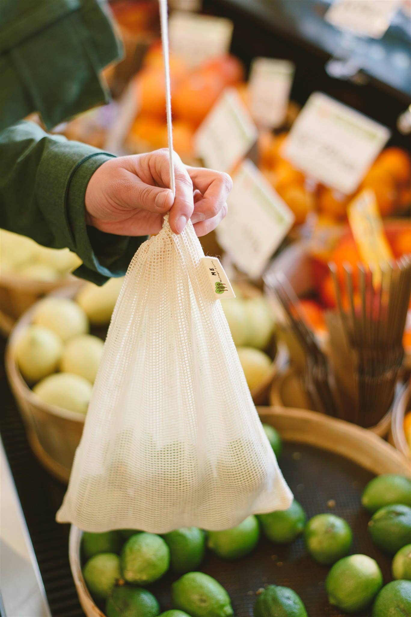 Cotton Mesh Produce Bags- 3 Pack