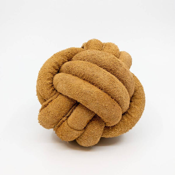 HuggleGroup - Huggle-Hide® Natural Leather Ball Dog Toy
