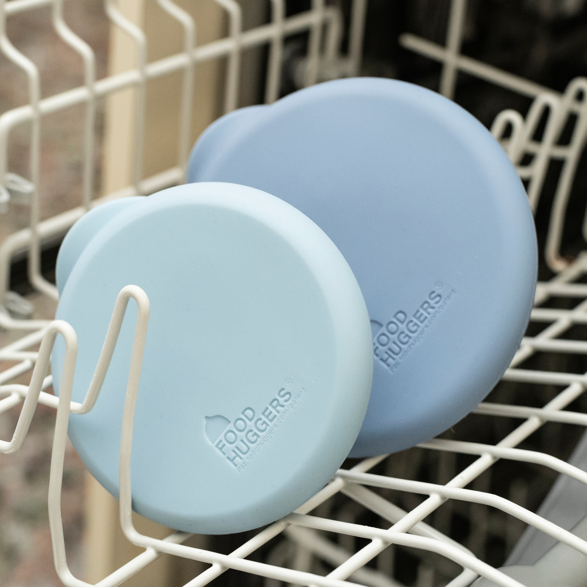 Food Huggers - Reusable Silicone Can Huggers – Cool Blue (Set of 2)