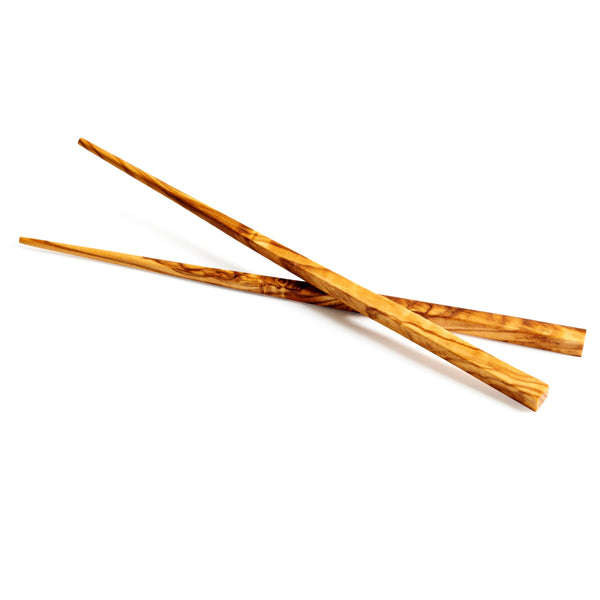 Natural Olive Wood Chop Stick set with holder