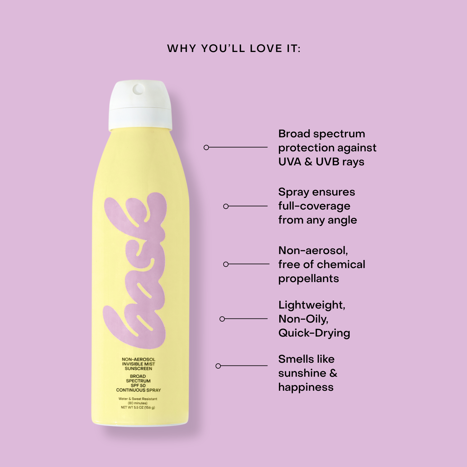 Bask Sunscreen - Bask SPF 50 Non-Aerosol Spray Sunscreen