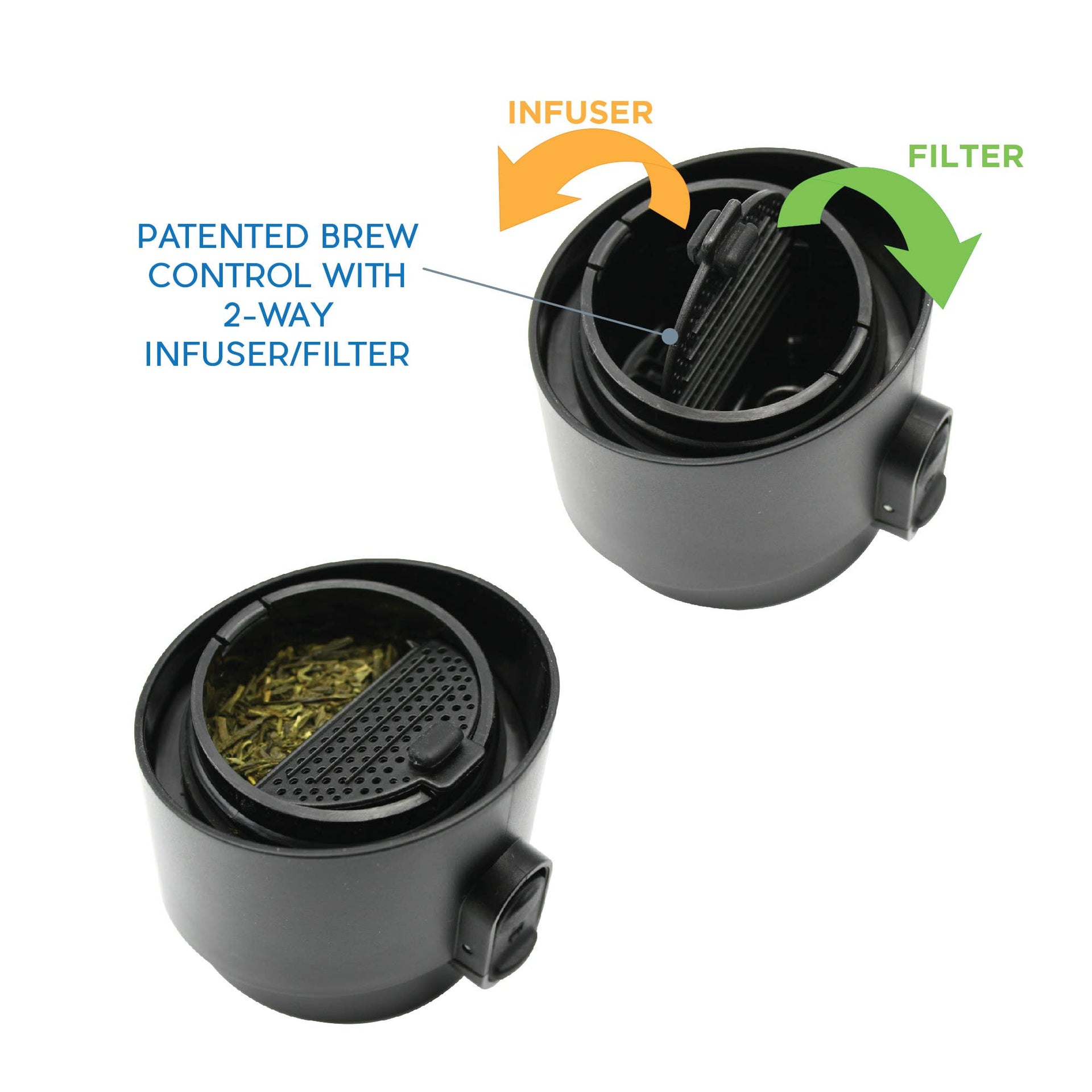 CasaWare - 16oz Trio SS Tea Travel Mug