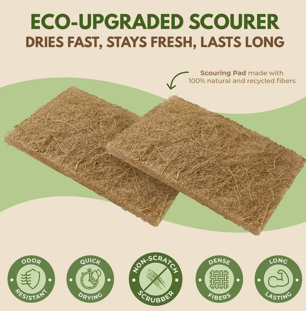 Coconut Fiber Scouring Pad set of 2