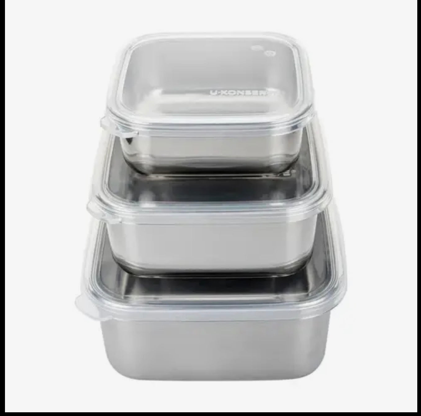 U Konserve - Square Stainless Containers with silicone lids