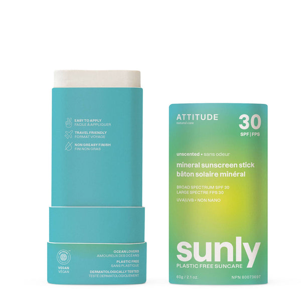 ATTITUDE - Sunly - Sunscreen - Unscented - 30 SPF - 60 g