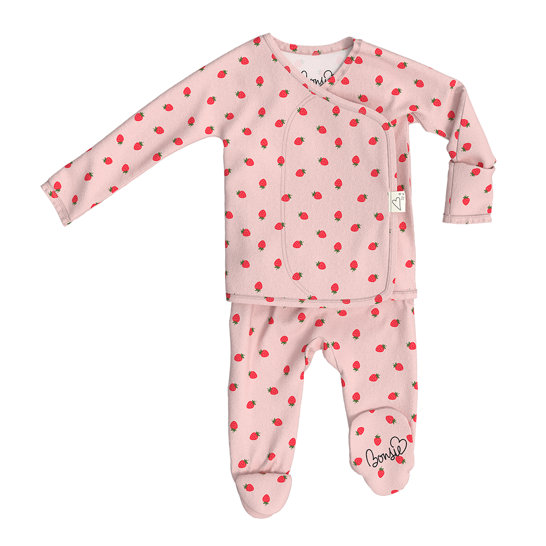 Bonsie Skin to Skin Babywear - Footie - Strawberries